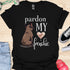 Pardon my frenchie - V3 - Brown Shy Innocent T-Shirt